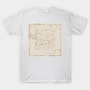 Vintage Square. Unreadable letter. T-Shirt